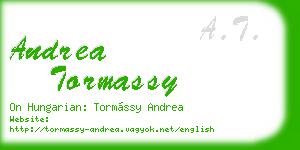 andrea tormassy business card
